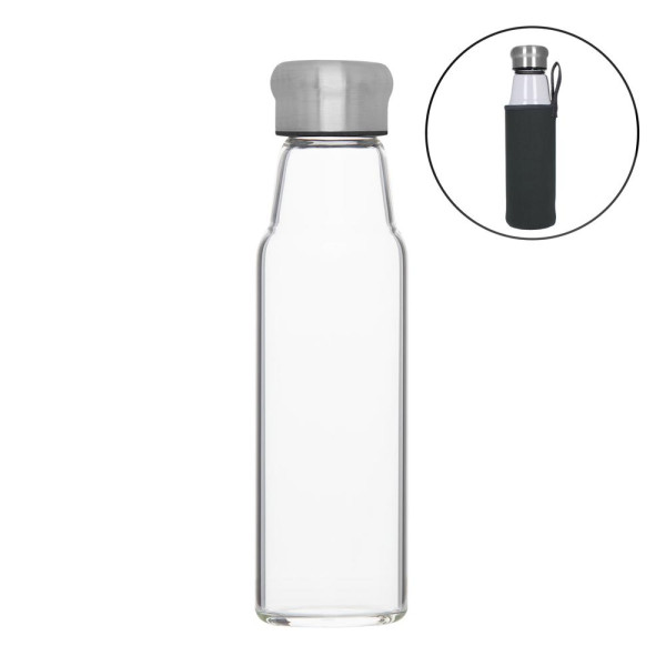 Glasflasche mit Hülle 